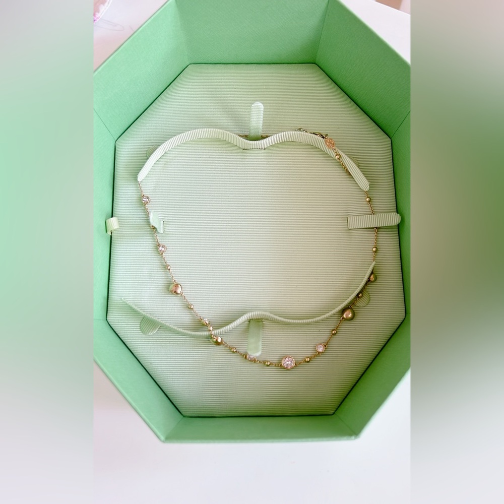 SWAROVSKI Imber necklace Round cut, Scattered design, White, Gold-tone plated - Picture 7 of 11